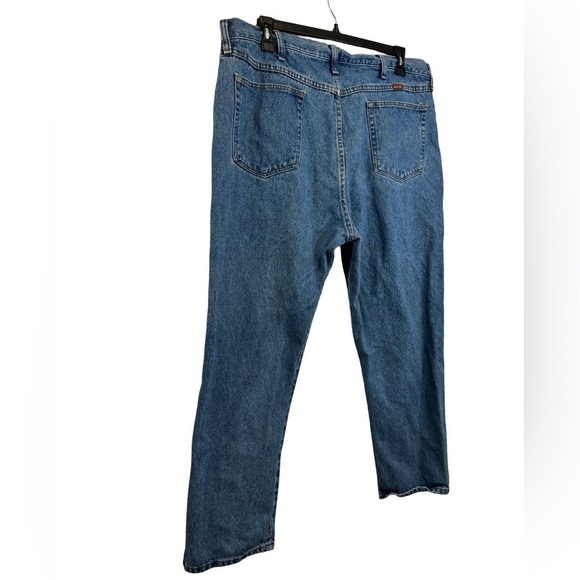 Rustler Big and Tall Straight Blue Jeans Size 42x30 ☀️ - Picture 14 of 16